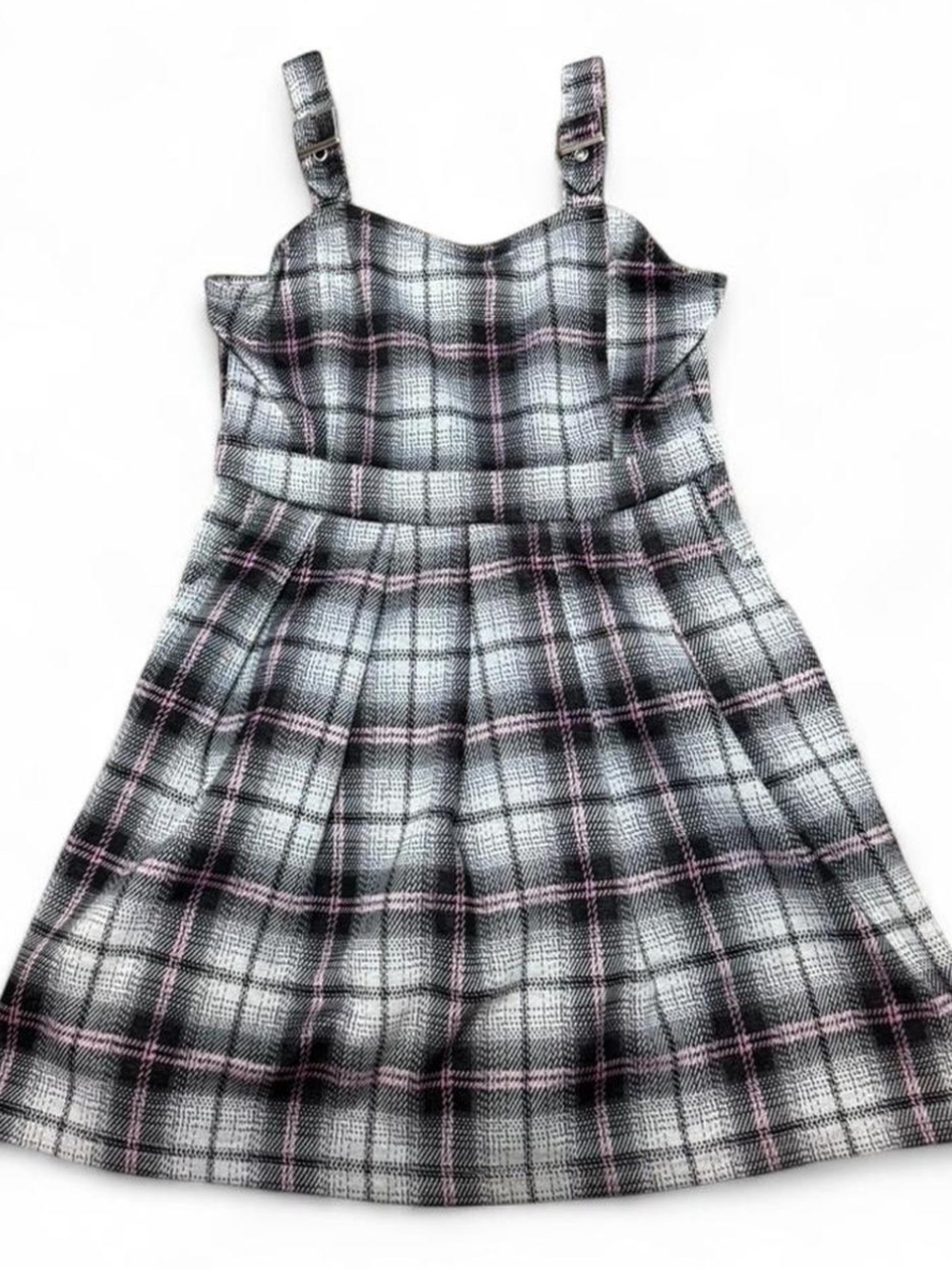Y2K Pink and Black Limited Too vintage plaid mini dress ♡